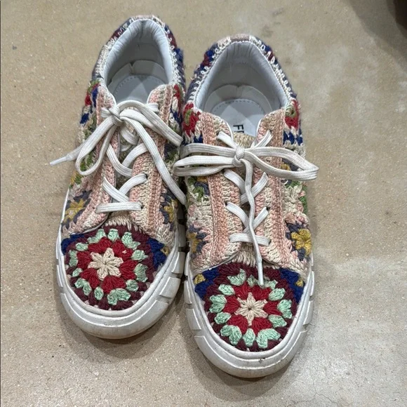 Free People Multicolor Crochet Sneakers - Picture 2 of 2